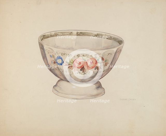 Bowl, c. 1937. Creator: Lillian Causey.
