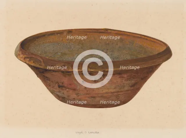 Bowl, c. 1937. Creator: Lloyd Charles Lemcke.