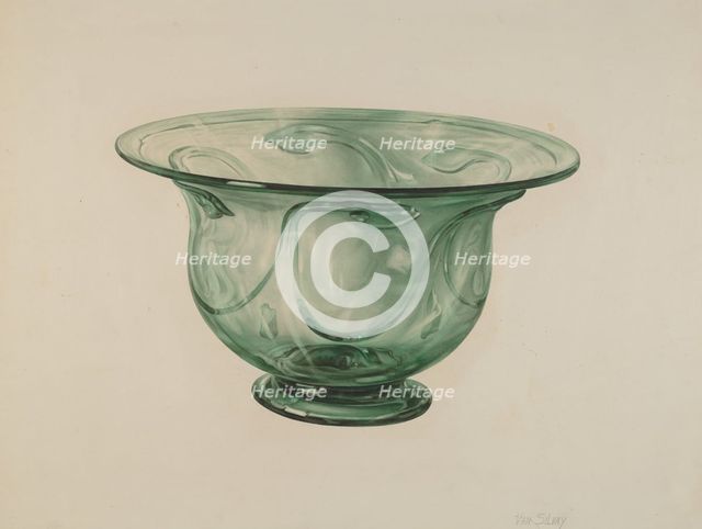 Bowl, c. 1938. Creator: Van Silvay.