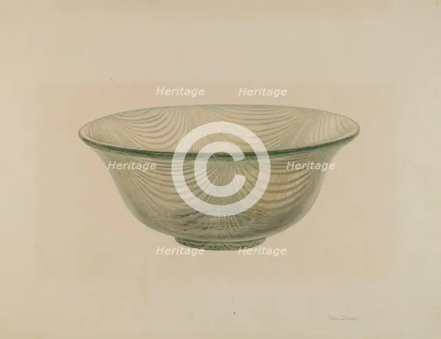 Bowl, c. 1941. Creator: Van Silvay.