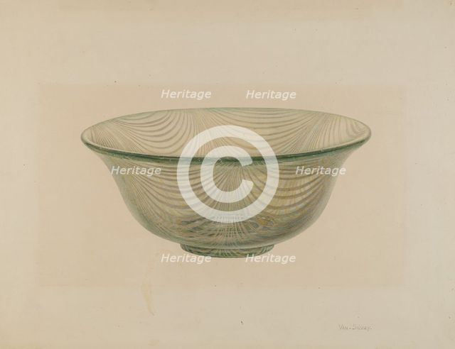 Bowl, c. 1941. Creator: Van Silvay.