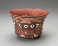 Bowl Depicting Costumed Ritual Performer, 180 B.C./A.D. 500. Creator: Unknown