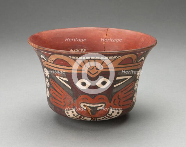 Bowl Depicting Costumed Ritual Performer, 180 B.C./A.D. 500. Creator: Unknown.
