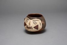 Bowl Depicting a Decapitated Trophy Head, 180 B.C./A.D. 500. Creator: Unknown