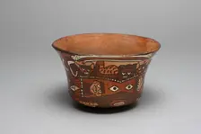 Bowl Depicting a Figure Wearing a Headdress Containing Fish and Small Beings, 180 B.C./A.D. 500. Creator: Unknown