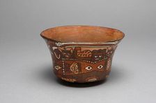 Bowl Depicting a Figure Wearing a Headdress Containing Fish and Small Beings, 180 B.C./A.D. 500. Creator: Unknown