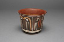 Bowl Depicting a Repeating Abstract Motif, Possibly Representing Owls, 180 B.C./A.D. 500. Creator: Unknown