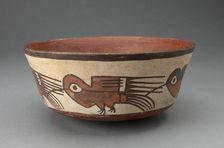 Bowl Depicting a Row of Hummingbirds, 180 B.C./A.D. 500. Creator: Unknown