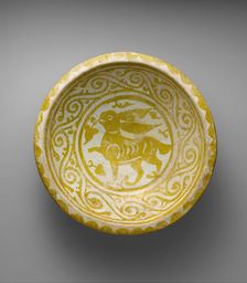 Bowl Depicting a Running Hare, Egypt, first quarter 11th century. Creator: Unknown