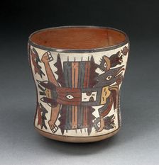 Bowl Depicting Abstract Being with Bird Attributes and Human Legs, 180 B.C./A.D. 500. Creator: Unknown