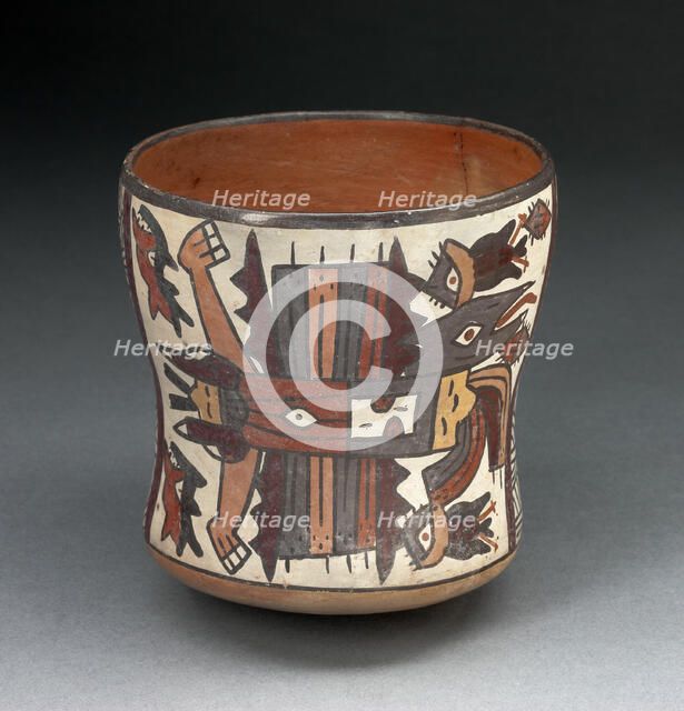 Bowl Depicting Abstract Being with Bird Attributes and Human Legs, 180 B.C./A.D. 500. Creator: Unknown.