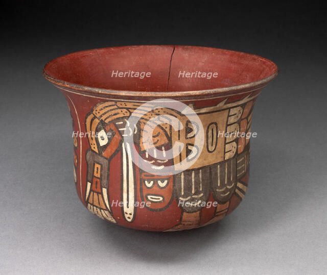 Bowl Depicting Abstract Birds with Personfied Elements, 180 B.C./A.D. 500. Creator: Unknown.