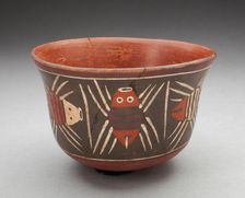 Bowl Depicting Abstract Insects, Probably Spiders, 180 B.C./A.D. 500. Creator: Unknown
