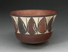 Bowl Depicting Band of Abstract Beans or Seeds, 180 B.C./A.D. 500. Creator: Unknown