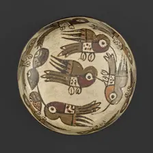 Bowl Depicting Hummingbirds, 180 B.C./A.D. 500. Creator: Unknown