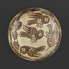 Bowl Depicting Hummingbirds, 180 B.C./A.D. 500. Creator: Unknown