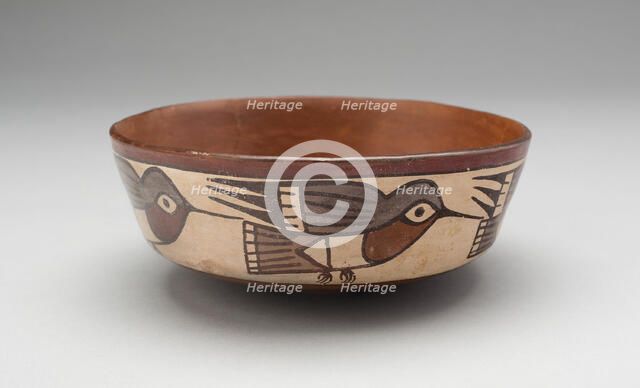 Bowl Depicting Hummingbirds, 180 B.C./A.D. 500. Creator: Unknown.