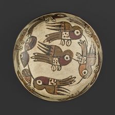 Bowl Depicting Hummingbirds, 180 B.C./A.D. 500. Creator: Unknown