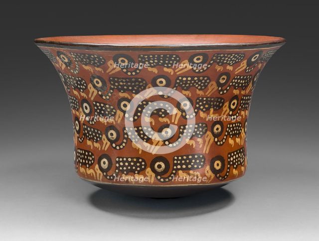 Bowl Depicting Rows of Spotted Birds, 180 B.C./A.D. 500. Creator: Unknown.