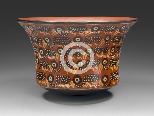 Bowl Depicting Rows of Spotted Birds, 180 B.C./A.D. 500. Creator: Unknown.