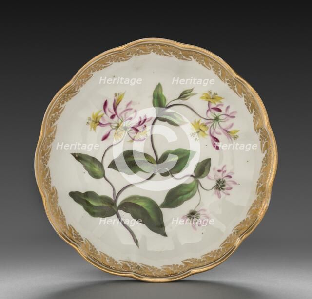 Bowl from Dessert Service: Dutch Honeysuckle, c. 1800. Creator: Derby (Crown Derby Period) (British).