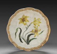 Bowl from Dessert Service: Smaller Yellow Lily, c. 1800. Creator: Derby (Crown Derby Period) (British)