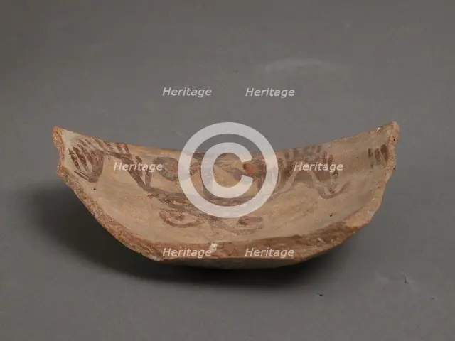 Bowl Fragment, Coptic, 4th-7th century. Creator: Unknown.