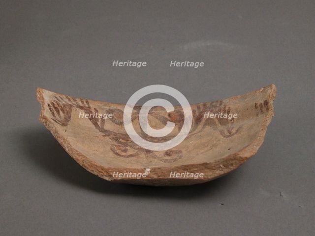 Bowl Fragment, Coptic, 4th-7th century. Creator: Unknown.