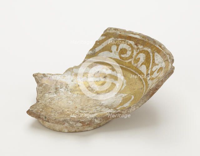 Bowl (fragment), Fatimid period, 11th century. Creator: Unknown.