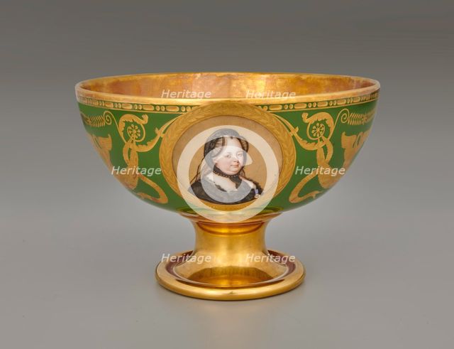 Bowl (Jatte À Fruits Hémisphérique) With Portraits Of Catherine The Great Of Russia (1729..., 1812. Creator: Unknown.