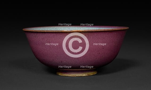 Bowl: Jun ware, 14th-15th Century. Creator: Unknown.