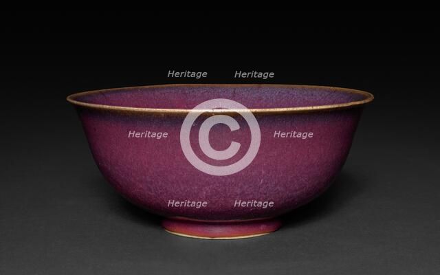 Bowl: Jun ware, 14th-15th Century. Creator: Unknown.