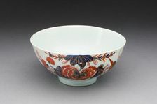 Bowl, London, 1760/64. Creator: Vauxhall Porcelain Factory