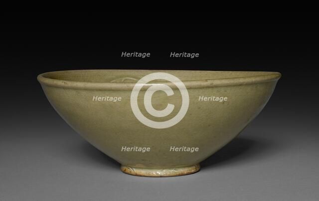 Bowl: Northern Celadon Ware, Yaozhou type, 12th-13th Century. Creator: Unknown.