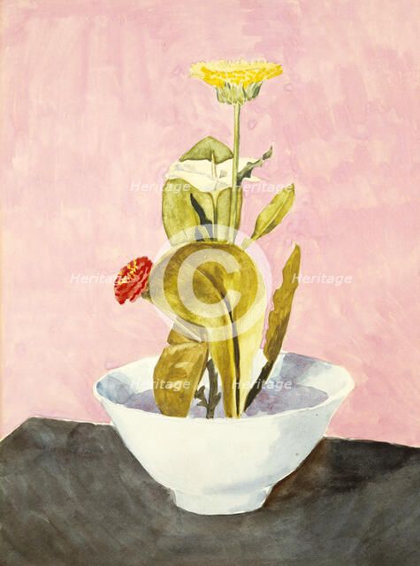 Bowl of Flowers, 1918. Creator: Morton Livingston Schamberg.