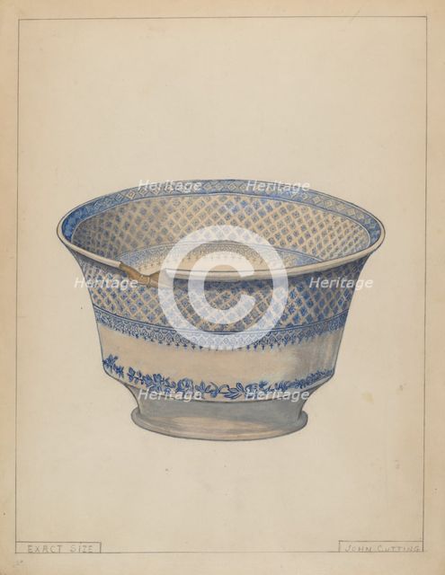Bowl, probably 1936. Creator: John Cutting.