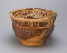 Bowl-Shaped Vessel with Cover (Gui) and Pierced Collar, Eastern Han dynasty, 1st century. Creator: Unknown
