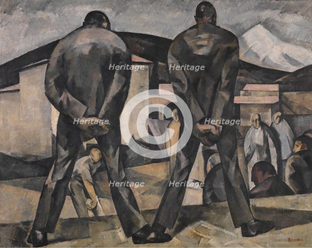 Bowlers, 1921. Creator: Henri Ramah.