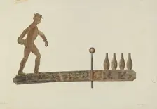 Bowling Weather Vane, c. 1938. Creator: Hazel Hyde