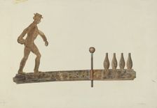 Bowling Weather Vane, c. 1938. Creator: Hazel Hyde