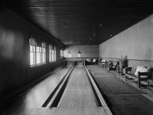 Bowling alleys, Paul Smith's casino, Adirondack Mountains, between 1900 and 1905. Creator: Unknown