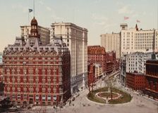 Bowling Green and Lower Broadway, New York City, c1900. Creator: Unknown