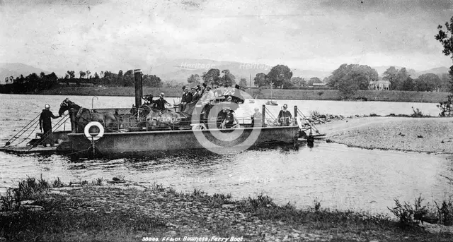 Bowness ferry boat, 1902. Artist: Unknown