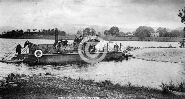 Bowness ferry boat, 1902. Artist: Unknown