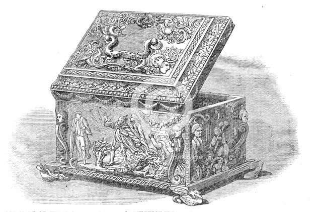 Box made of the wood of Shakspeare’s mulberry-tree, presented to [David] Garrick..., 1864. Creator: Unknown.