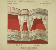 Box of the "People's Theater" in Moscow, 1874. Creator: Hartmann, Wiktor Alexandrowitsch (1834-1873)