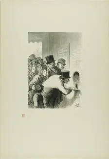 Box Office, 1862, printed 1920. Creator: Charles Maurand