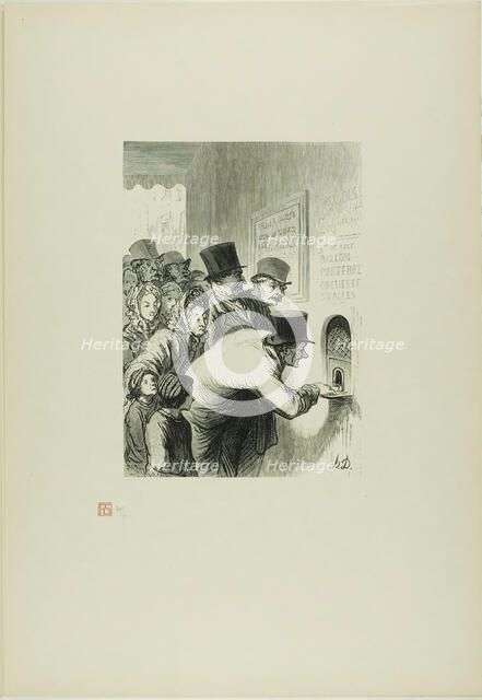 Box Office, 1862, printed 1920. Creator: Charles Maurand.