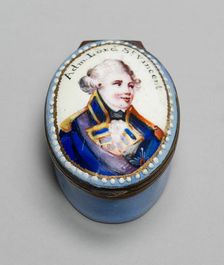 Box: Admiral Lord St. Vincent, South Staffordshire, c. 1810. Creator: Staffordshire Potteries