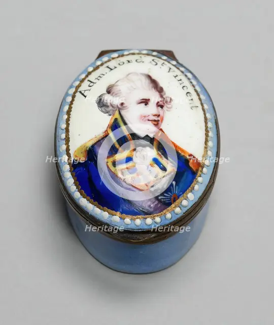 Box: Admiral Lord St. Vincent, South Staffordshire, c. 1810. Creator: Staffordshire Potteries.
